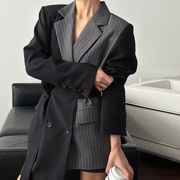 今季マストバイ   気質   おしゃれ  レトロ  リボンタイプ  ブレザー  スーツジャケット