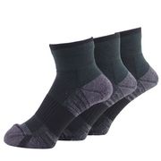 ASHITOMO WORKING SOCKS 疲れ対策ソックス 先丸ショート25-27cm3足組ダーク SWTS-D13