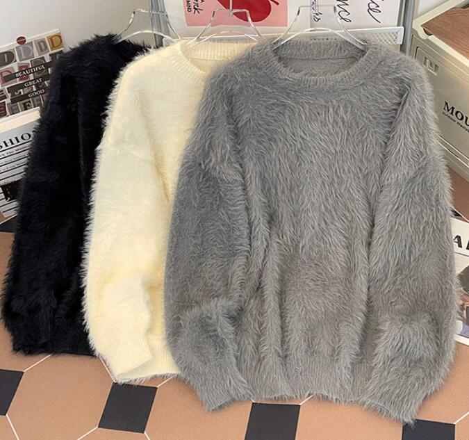 秋冬トップス セーター ニット クルーネック メンズ レトロ