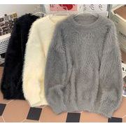 秋冬トップス セーター ニット クルーネック メンズ レトロ