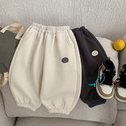 全2色[80-130cm] 秋冬 キッズ 裏フリース あったかパンツ 男女兼用 ゆったりスウェットロングパンツ