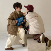 2025秋冬※MOX☆男女兼用中綿ジャケット ロゴ入りストライプ柄