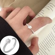 猫の手シルバー指輪 肉球 リング S925 シルバーアクセサリー アレルギー対応 調整可能 おしゃれ 上品