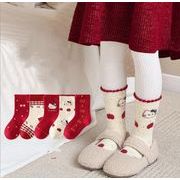 2025秋冬新作★子供靴下★キッズ ソックス ★ 通気性良い 履き心地良い 靴下中長セクション クリスマス靴下