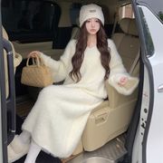 2025年INS 秋冬新作    気質   おしゃれ   デザイン性   　ニット ロングワンピース