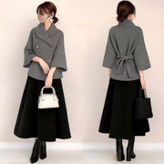 2025年新品★レディース服★セットアップ★コート+スカート★S／M／L