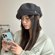 キャスケット　帽子　レディース　韓国ファッション　秋冬　かわいい