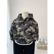 2025秋冬新作DC　子供服　キッズ　男の子　トップス　裏起毛　迷彩柄　パーカー　　90～140cm