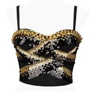 ヒップホップチョッキ ダンスウェア ステージ HIPHOP 舞台衣装 ホルターストラップチョッキ ブラジャー