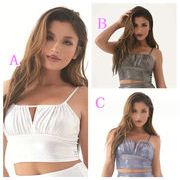 ヒップホップ ダンスウェア お目立ち度満点!メタリックチョッキ/ホットチョッキ セクシーチョッキ