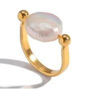 パール 指輪 リング ステンレス製 大人可愛いリング 上品 サージカルステンレス指輪 男女兼用 超新作2025