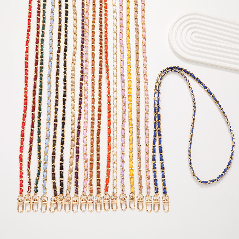 チェーン ショルダー ストラップ ナスカン ロング 持ち手 スマホショルダー 合皮 肩掛け 斜めがけ 落下防止