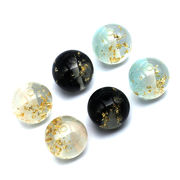 アクリルビーズ 金箔風　ラメ入り　1個売り 海外倉庫発送