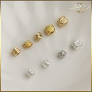 個性的 波模様スペーサー メタルビーズ  チャーム ロンデル 金メッキ DIYパーツ 手芸 基礎金具