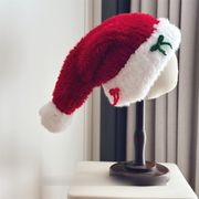 クリスマス赤ニット帽 子供用ふわふわ保暖帽子 冬用 防寒 あったか 可愛い 保暖