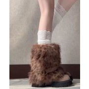 秋冬シューズ  ブーツ ショートブーツ フェイクファー  2WAY お出かけ 靴