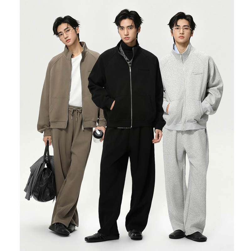 メンズ スポーツ風 無地 アウター 男女兼用 ジョガーパンツ セットアップ 春秋 2025新作★全3色