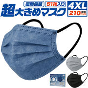 超大きめマスク 個別包装　51枚入り 横幅210mm