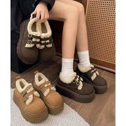 【日本倉庫即納】 ダブルベルトボアムートンシューズ 厚底靴