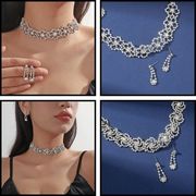 ネックレスイヤリングセット&ネックレスピアスセットE90085