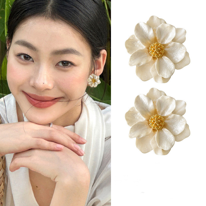 耳飾り カメリア  ピアス  レディース アクセサリー  ジュエリー フラワー 個性 上品 オシャレ