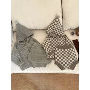 2026新作　秋冬コーデ　子供服　ニットセットアップ　カーディガン＆パンツ　2点　73～110cm