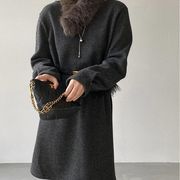 UQ0439トップス レディース セーター ニット カットソー スカート 二点セット  2色 韓国風 2025秋冬新作