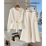 2026新品 レディース　カーディガントップス+スカート　わけて売れ