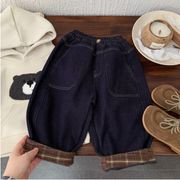 2025冬新作 子供服 ジーンズ 保温 防寒ズボン   キッズ服 ズボン  裏起毛 80-130cm
