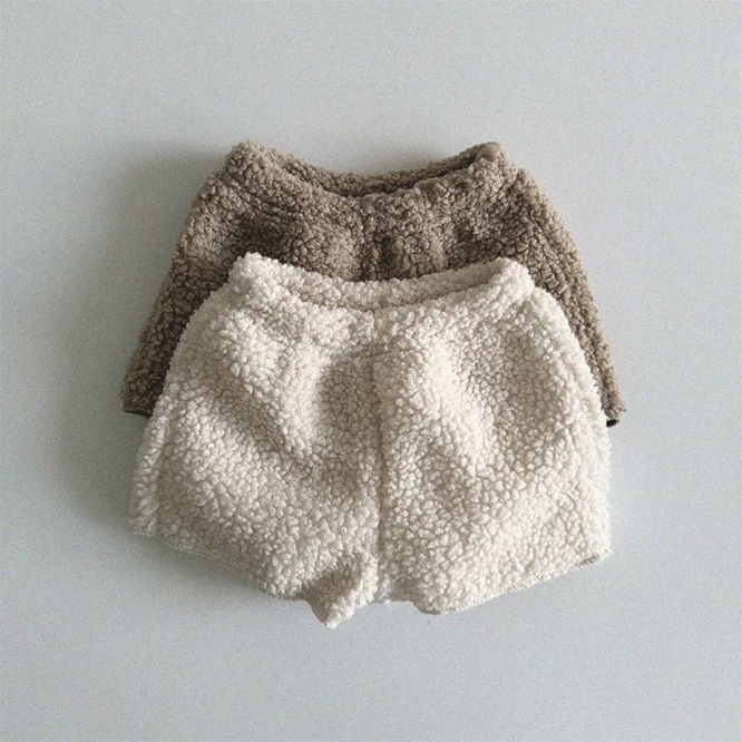2025秋冬※JN☆ウエストゴム ショートパンツ 厚手 保温 カジュアルパンツ 女の子