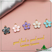 花 アクセサリーパーツ デコパーツ カン付き ペンダント 上品 DIY素材 ハンドメイド