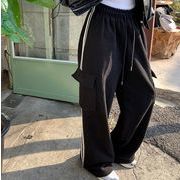 2025年INS 秋冬新作   気質    デザイン  裏起毛スウェット レディースワイドパンツ