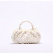 クーポン適用でお得に 竹の節を活かしたトレンディバッグ 刺繍とパールスパンコールで輝く
