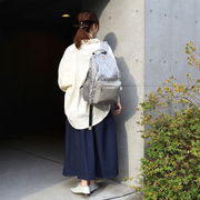 ★【COOCO】柄生地10ポケット A4対応リュック A4収納可能