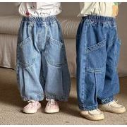 2026春新品　キッズ　QQMMロンくパンツ　デニムパンツ　ジーンズ★80-150CM　２色