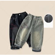 2025冬新作 子供服 ジーンズ 保温 防寒ズボン   キッズ服 ズボン  裏起毛 90-140cm