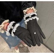 秋冬手袋 グローブ アームカバー  手袋  裏起毛 スマホタッチ対応 ロリータファッション