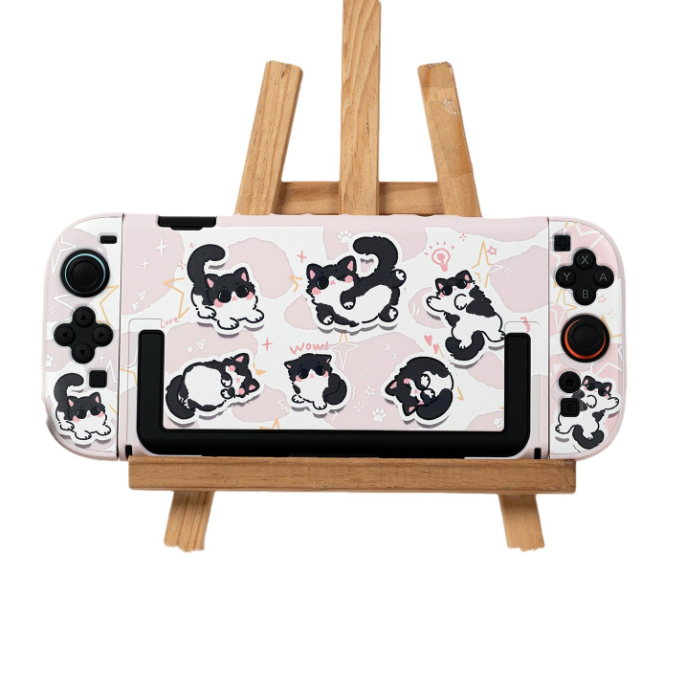 Nintendo Switch 本体　フィルム・グリップカバー・ケース(猫)付き switch2 ケース スイッチ カバー ケースアクセサリー 猫ケース