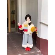 子供服　90~150cm　キッズセーター　パンツ　マフラー　韓国子供服