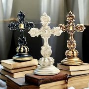 3色展開☆ヨーロピアン・クロス・デコールスタンド 置き物 オブジェ クルス 十字架