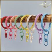 【15色】ニコイル 丸 回転カン キーホルダー金具 カラフル  DIYパーツ 手芸 基礎金具 ハンドメイド