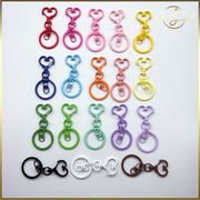 【18色】キーホルダー金具 ニコイル ナスカン カラビナ 回転カン カラフル  DIYパーツ 手芸 基礎金具