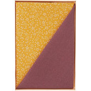 二巾一越織両面柄ふろしき紫／金茶サメ小紋／小桜