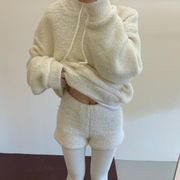 今季マストバイ  気質   おしゃれ ムートンウール   厚手  パーカー+ショートパンツ