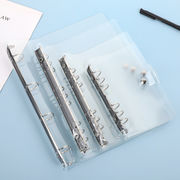 A7 A6 A5サイズ クリアシール帳 バインダー 透明穴あきリフィル10枚付き  シール収納 手帳用