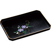 紀州塗 黒 鉄線 万能トレー 0000077