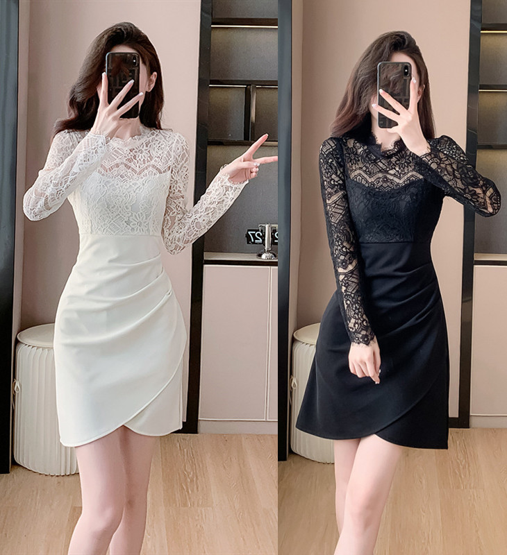 パーティードレス キャバ ドレス ワンピース 白 黒 ミニドレス セクシー ナイトドレス タック 女性 大人