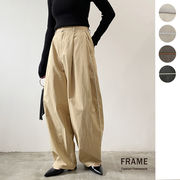 【2026新作】合繊ツイルパイピングタックカーブパンツ