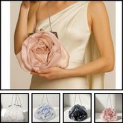 イブニングバッグ - クラウド＆フラワーハンドバッグkk00001