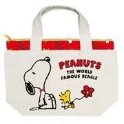 保冷 帆布 クーラー トート スヌーピー レッド【小ロット販売】